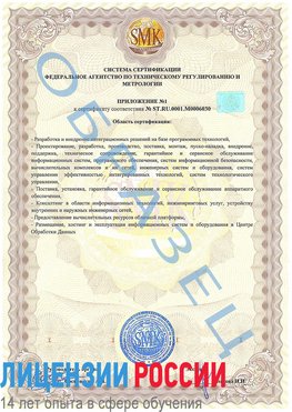 Образец сертификата соответствия (приложение) Элиста Сертификат ISO 27001